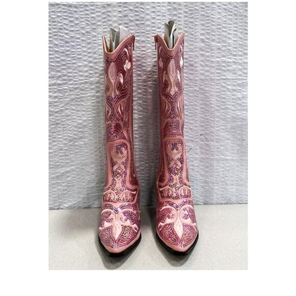 Brand New Helens Heart Tall Sequin and Embroidered Boots - Picture 6 of 7